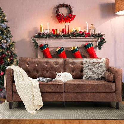 AECOJOY 84.2 Mid Century Modern Sofa with 2 Bolster Pillows