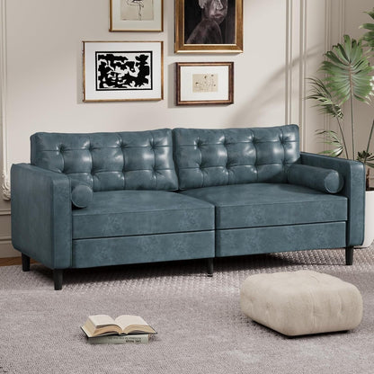 AECOJOY 84.2 Mid Century Modern Sofa with 2 Bolster Pillows