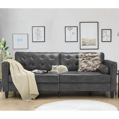 AECOJOY 84.2 Mid Century Modern Sofa with 2 Bolster Pillows