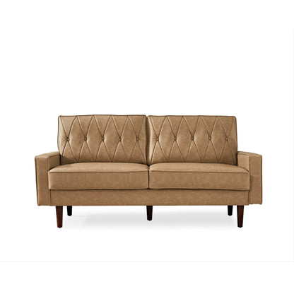 Acire 69.3 Faux Leather Cushion Back Sofa
