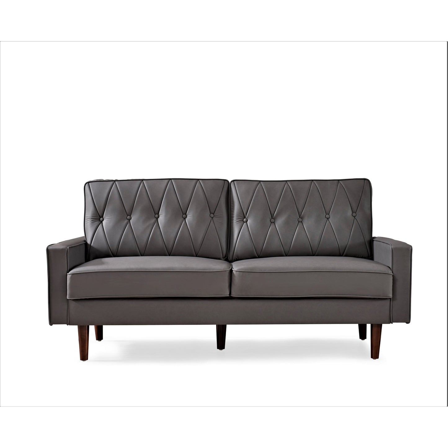 Acire 69.3 Faux Leather Cushion Back Sofa