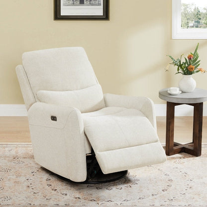 Adalyn Power Swivel Glider Recliner with Lumbar Pillow