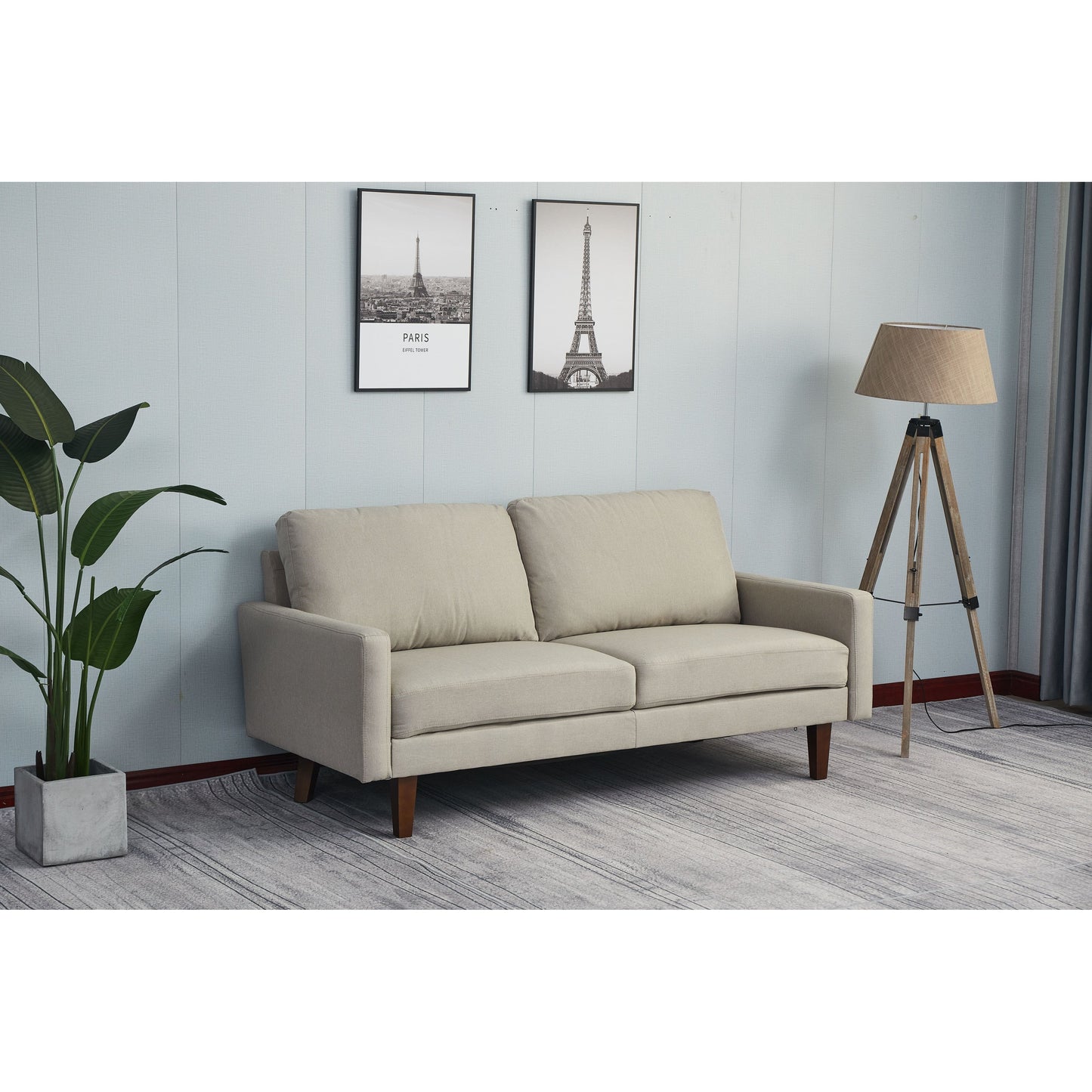 Adelaide 70'' Linen Square Arm Sofa