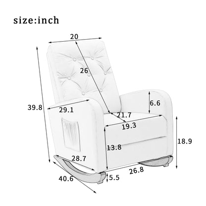 Adjustable Reclining Sofa Chair with Sturdy Wood Legs, High Back Support, and Side Storage Options