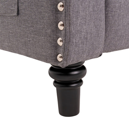 Adjustable Wing Back Recliner Chair Nailhead Armchair Padded Large Sofa Chair