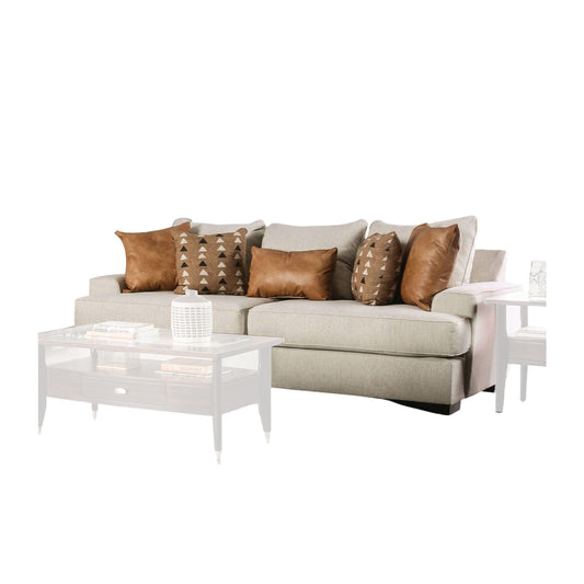 Adow Sofa,, 4 Accent PIllows 1 Lumbar, 101 Inch, Sand Caramel