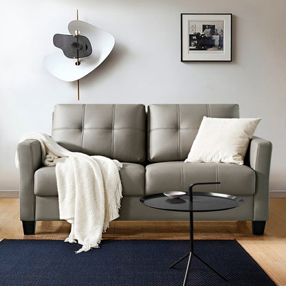 Ainfox 57.50'' Faux Leather Loveseat