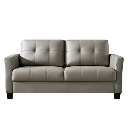 Ainfox 57.50'' Faux Leather Loveseat