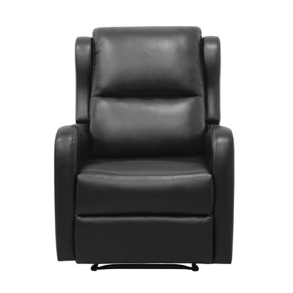 Alayna Black Faux Leather Recliner