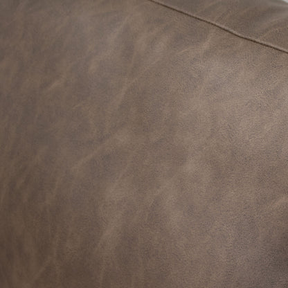 Alfi Sofa, 85 Inch, 2 Accent Pillows, Modern Dark Brown Faux Leather