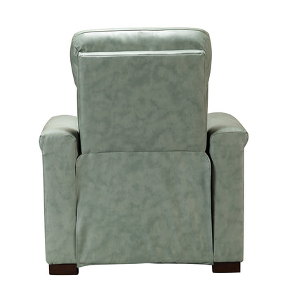 Alicia 34.65 Wide Contemporary Classic Genuine Leather Power Recliner With USB Port
