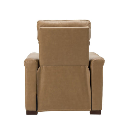 Alicia 34.65 Wide Contemporary Classic Genuine Leather Power Recliner With USB Port