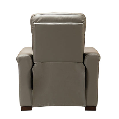 Alicia 34.65 Wide Contemporary Classic Genuine Leather Power Recliner With USB Port