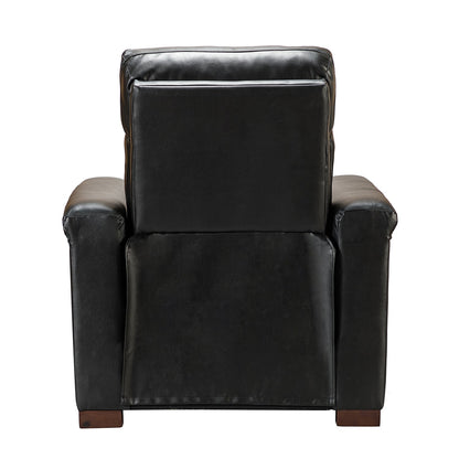 Alicia 34.65 Wide Contemporary Classic Genuine Leather Power Recliner With USB Port