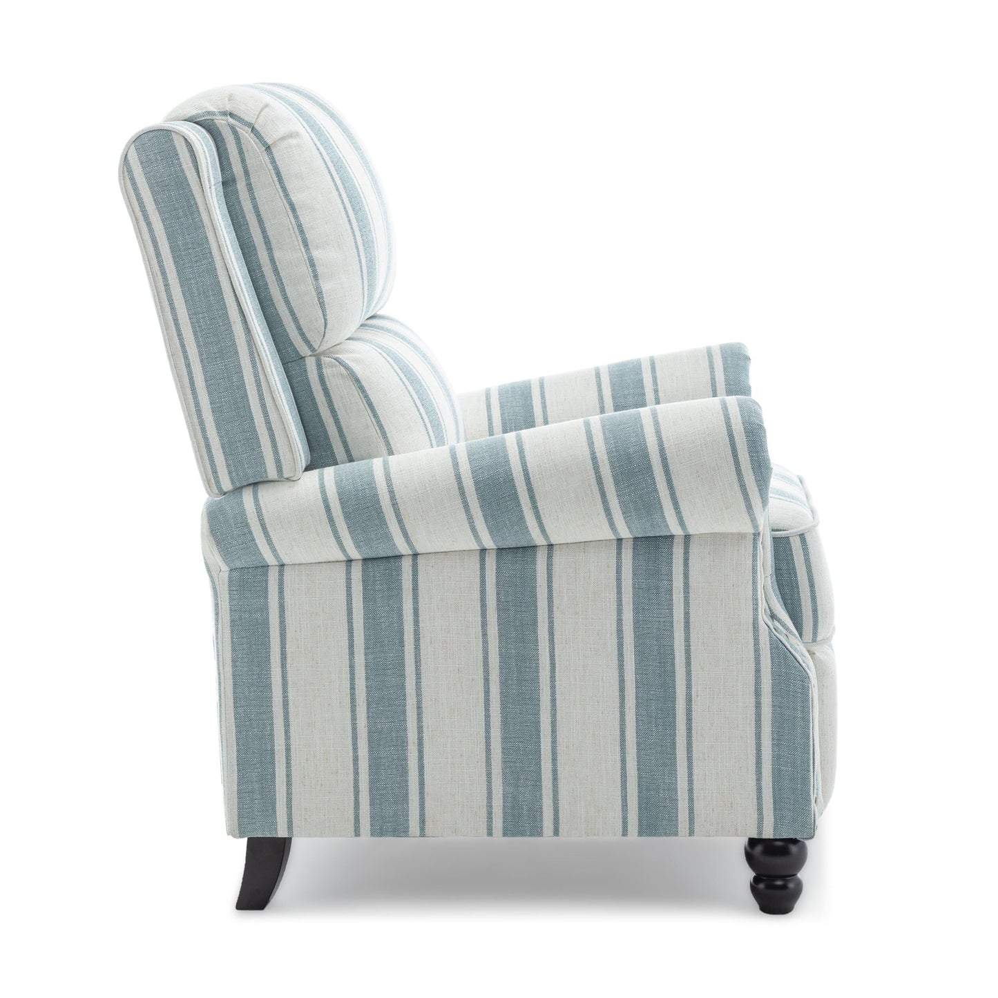 Alisa 35'' W Vegan Leather/ Linen Glider Push Back Recliner Chair