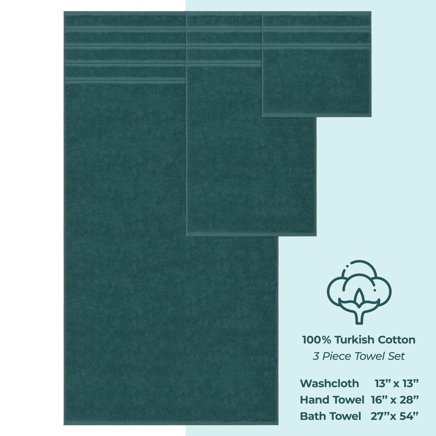 3 Piece Bathroom Towel Set 100% Cotton Luxury Turkish Bath Hand Towels Extra Large Face Towels Clearance Set