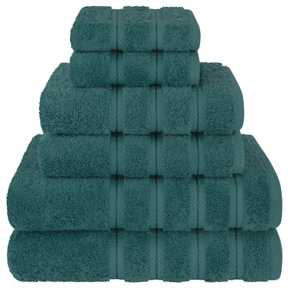 American Soft Linen Luxury 6 Piece Towel Set, 2 Bath Towels 2 Hand Towels 2 Washcloths, 100% Cotton Turkish Towels for Bathroom
