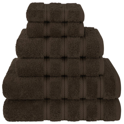 American Soft Linen Luxury 6 Piece Towel Set, 2 Bath Towels 2 Hand Towels 2 Washcloths, 100% Cotton Turkish Towels for Bathroom