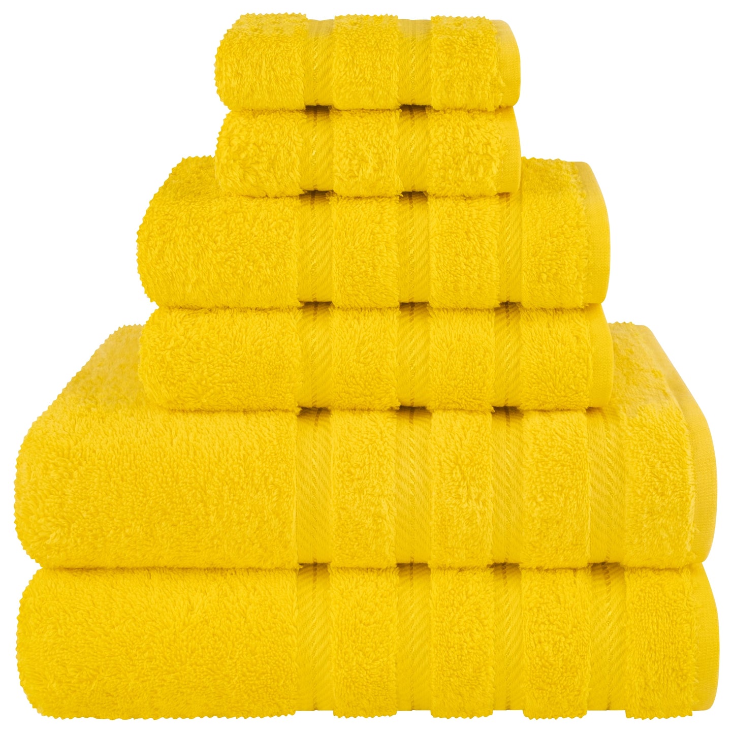 American Soft Linen Luxury 6 Piece Towel Set, 2 Bath Towels 2 Hand Towels 2 Washcloths, 100% Cotton Turkish Towels for Bathroom