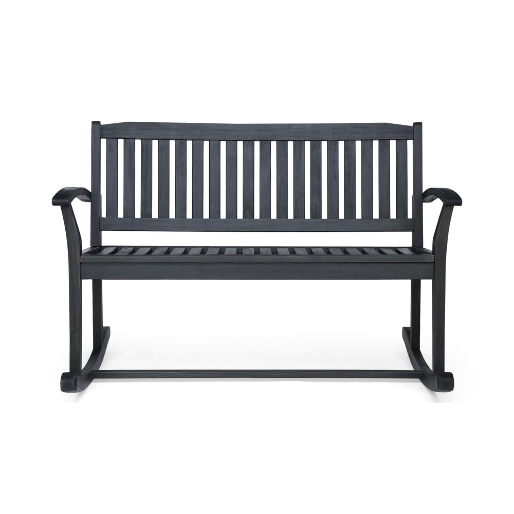 Amina Acacia Wood Patio Glider by Christopher Knight Home