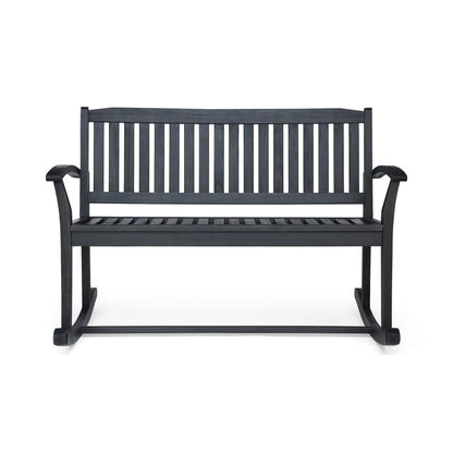Amina Acacia Wood Patio Glider by Christopher Knight Home