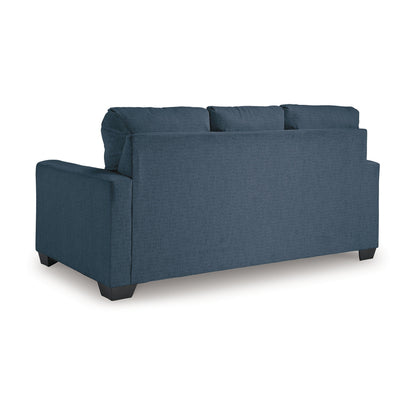 Anise Sofa Sleeper with Full Size Pull Out Bed, Navy Blue Polyester
