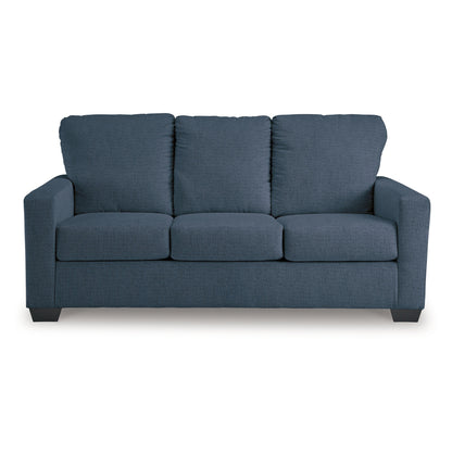 Anise Sofa Sleeper with Full Size Pull Out Bed, Navy Blue Polyester