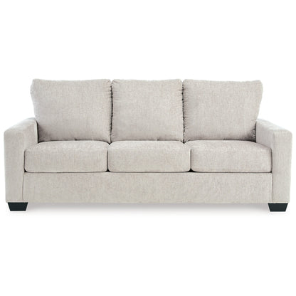 Anise Sofa Sleeper with Queen Size Pull Out Bed, Snow White Polyester