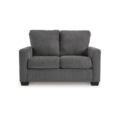 Anise Sofa Sleeper with Twin Size Pull Out Bed, Pewter Gray Polyester