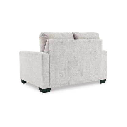 Anise Sofa Sleeper with Twin Size Pull Out Bed, Snow White Polyester