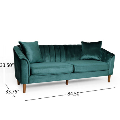 Ansonia Contemporary Velvet 3-seat Sofa by Christopher Knight Home