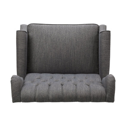 Apaloosa Oversized Tufted Wingback Fabric Push Back Recliner by Christopher Knight Home