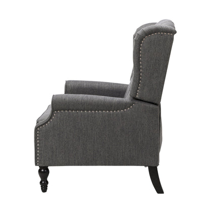 Apaloosa Oversized Tufted Wingback Fabric Push Back Recliner by Christopher Knight Home