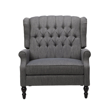 Apaloosa Oversized Tufted Wingback Fabric Push Back Recliner by Christopher Knight Home