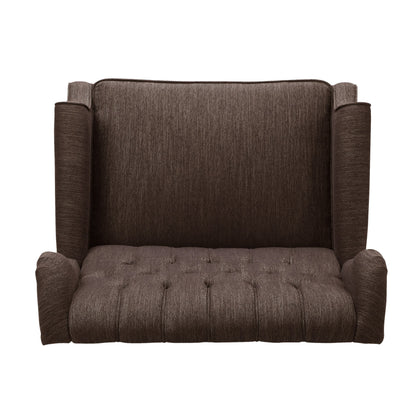 Apaloosa Oversized Tufted Wingback Fabric Push Back Recliner by Christopher Knight Home