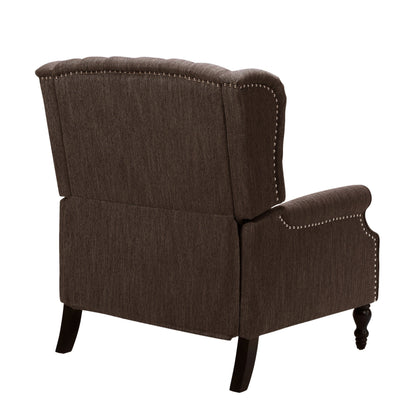 Apaloosa Oversized Tufted Wingback Fabric Push Back Recliner by Christopher Knight Home