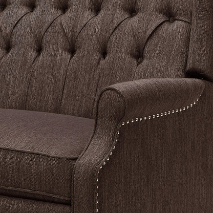 Apaloosa Oversized Tufted Wingback Fabric Push Back Recliner by Christopher Knight Home