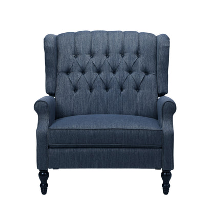 Apaloosa Oversized Tufted Wingback Fabric Push Back Recliner by Christopher Knight Home