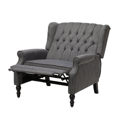 Apaloosa Oversized Tufted Wingback Fabric Push Back Recliner by Christopher Knight Home