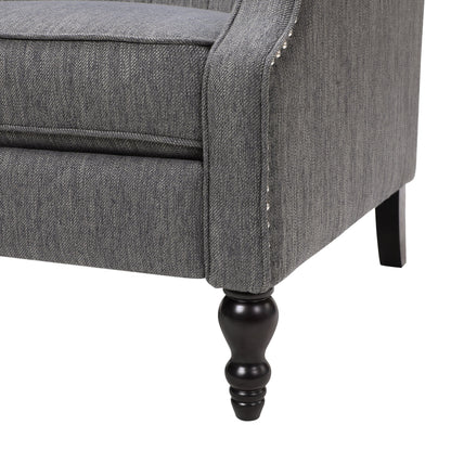 Apaloosa Oversized Tufted Wingback Fabric Push Back Recliner by Christopher Knight Home
