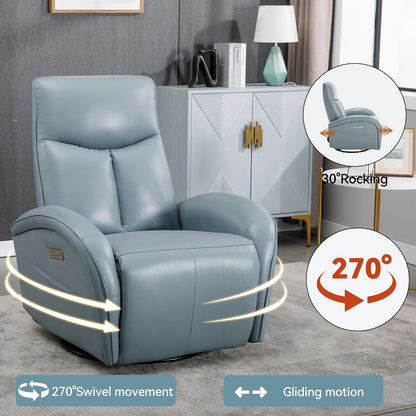 Armless Power Glider Recliner Chair with USB?C Charging & High Backrest