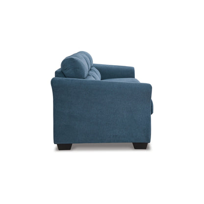 Avel Sofa, Soft Indigo Blue Polyester, Sag Resistant Seating, 88 Inch