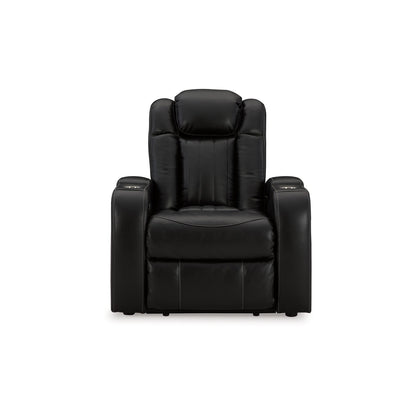 Aven Power Recliner Chair, Premium Features Midnight Blue Faux Leather