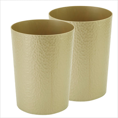 Bath Bliss Hammered Textured Trash Can