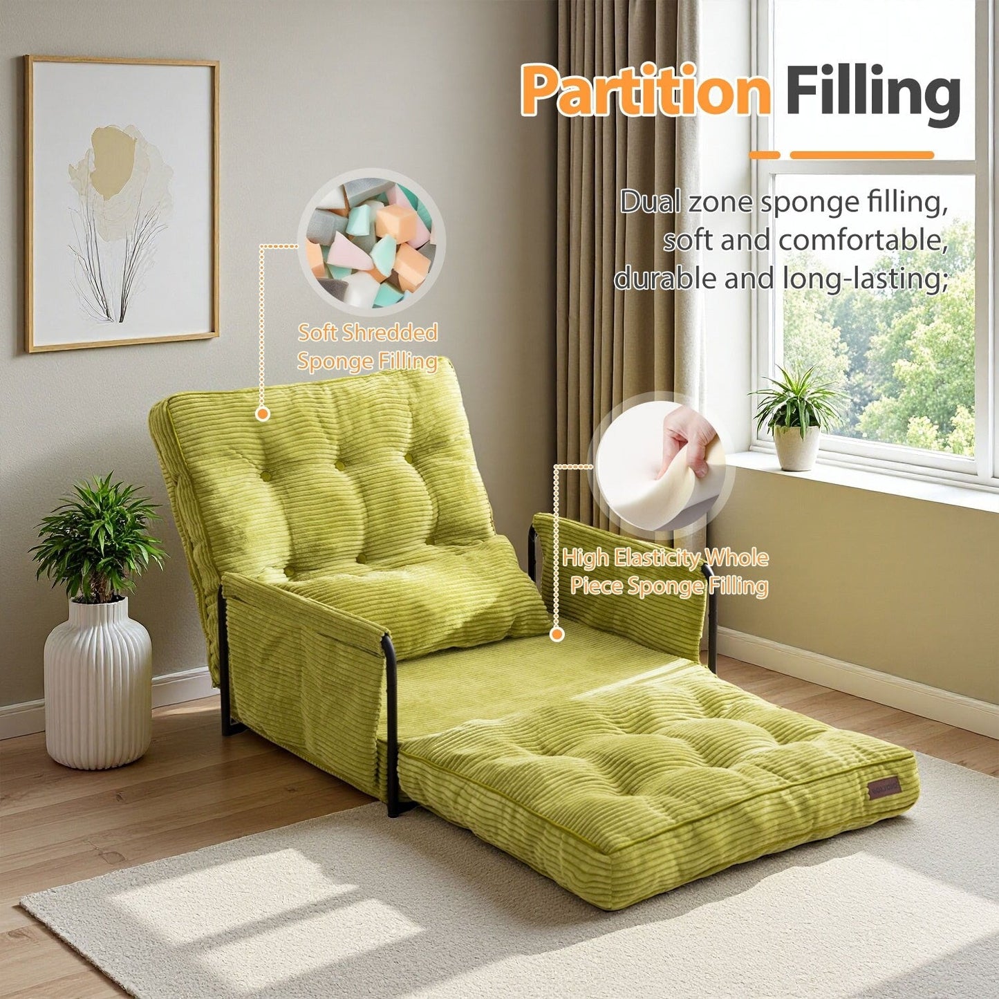 Bean Bag sofa,Floor Sofa Bed - 30x25.6