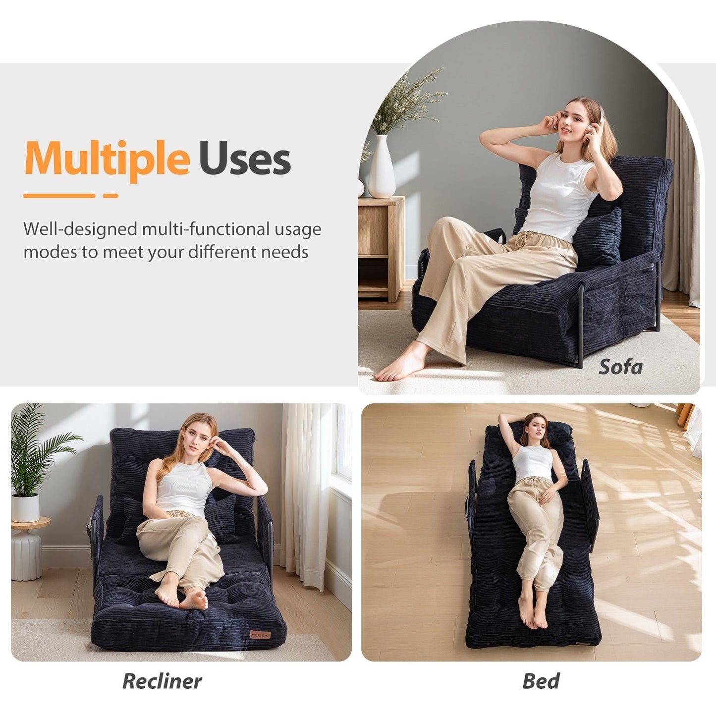 Bean Bag sofa,Floor Sofa Bed - 30x25.6