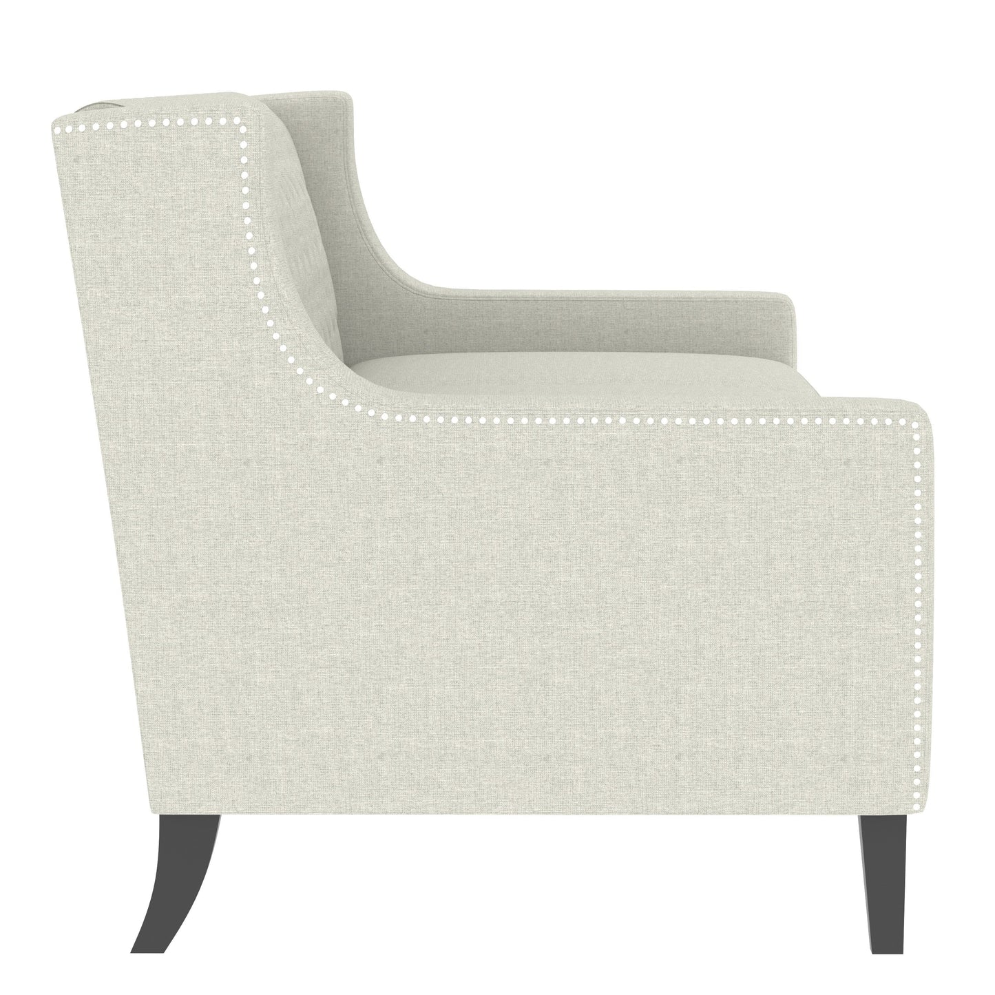 Beige 78.75 Polyester 3-Seater Sofa with Tufted Back and Cushions