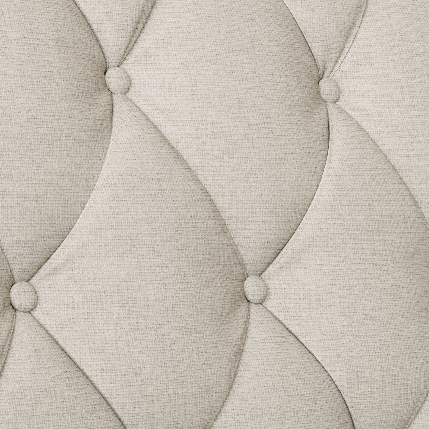 Beige 78.75 Polyester 3-Seater Sofa with Tufted Back and Cushions