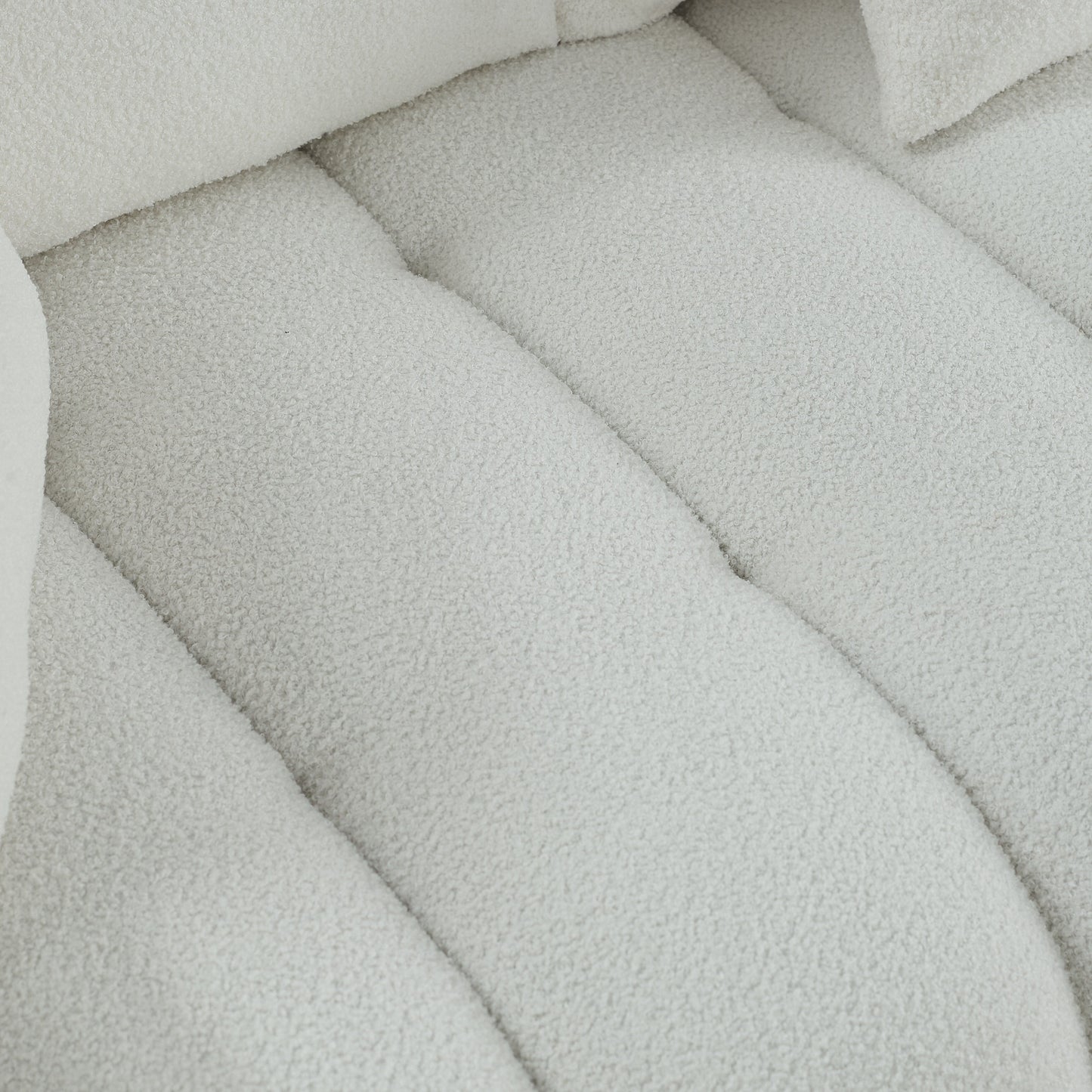 Beige 82'' Fabric 3-Seater Sofa with Plush Back Pillows, Solid Wood Frame, and Comfortable Foam Cushions