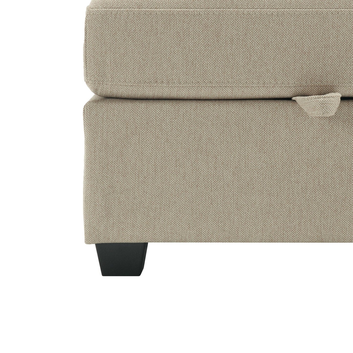 Beige 87.9'' Modular 3-Seater Sectional Sofa with Ottoman, Adjustable Backrests and Arms, Storage Seats, and Thick Cushions